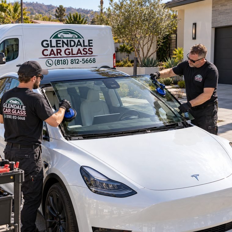 tesla-windshield-repair-replacement-in-glendale-ca-glendale-car-glass